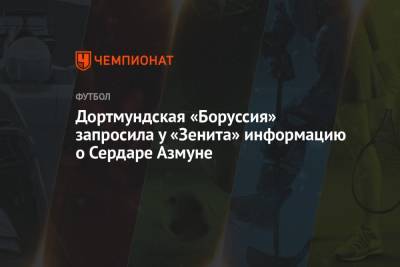 Николо Скир - Сердар Азмун - Дортмундская «Боруссия» запросила у «Зенита» информацию о Сердаре Азмуне - championat.com - Иран