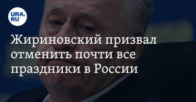 Владимир Жириновский - Жириновский призвал отменить почти все праздники в России - ura.news