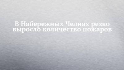 В Набережных Челнах резко выросло количество пожаров - chelny-izvest.ru - Набережные Челны