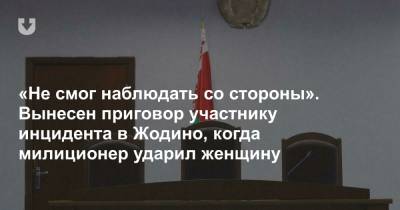 «Не смог наблюдать со стороны». Вынесен приговор участнику инцидента в Жодино, когда милиционер ударил женщину - news.tut.by