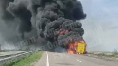 На трассе Киев-Одесса загорелся пассажирский автобус - ru.slovoidilo.ua - Киев - Одесса