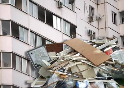 В Одинцово неизвестные выбрасывали строительный мусор из окна. Эксперты разъяснили последствия - mskgazeta.ru