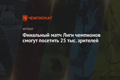 Финальный матч Лиги чемпионов смогут посетить 25 тыс. зрителей - championat.com - Лондон - Турция - Мадрид - Стамбул