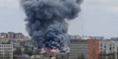 В офисе Виннице разгорелся сильный пожар, фото, видео - ТЕЛЕГРАФ - telegraf.com.ua - Винницкая обл.