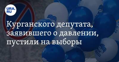 Курганского депутата, заявившего о давлении, пустили на выборы - ura.news - Курган