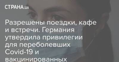 Разрешены поездки, кафе и встречи. Германия утвердила привилегии для переболевших Covid-19 и вакцинированных - strana.ua
