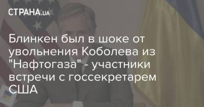 Артем Сытник - Андрей Коболев - Энтони Блинкен - Блинкен был в шоке от увольнения Коболева из "Нафтогаза" - участники встречи с госсекретарем США - strana.ua - Украина