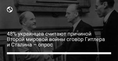 48% украинцев считают причиной Второй мировой войны сговор Гитлера и Сталина – опрос - liga.net