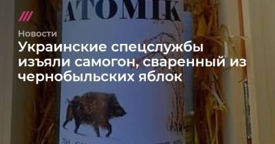Украинские спецслужбы изъяли самогон, сваренный из чернобыльских яблок - tvrain.ru - Киев - Англия