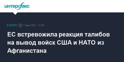 ЕС встревожила реакция талибов на вывод войск США и НАТО из Афганистана - interfax.ru - Москва - США - Афганистан