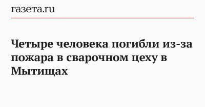 Четыре человека погибли из-за пожара в сварочном цеху в Мытищах - gazeta.ru - Московская обл. - Красногорск