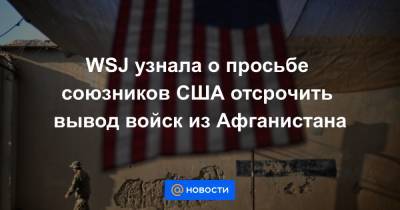 WSJ узнала о просьбе союзников США отсрочить вывод войск из Афганистана - news.mail.ru - Вашингтон - Англия - Турция - Афганистан