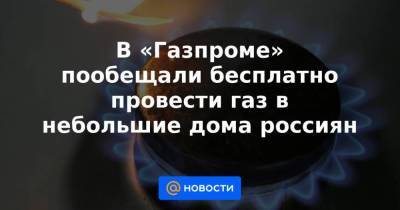 Александр Новак - В «Газпроме» пообещали бесплатно провести газ в небольшие дома россиян - smartmoney.one