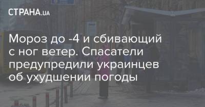 Мороз до -4 и сбивающий с ног ветер. Спасатели предупредили украинцев об ухудшении погоды - strana.ua - Киевская обл.