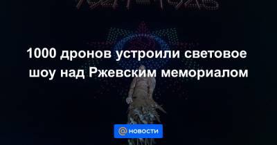 Анна Лысенко - 1000 дронов устроили световое шоу над Ржевским мемориалом - news.mail.ru - Москва
