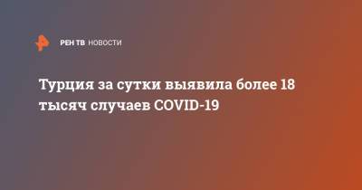 Владимир Путин - Реджеп Эрдоган - Турция за сутки выявила более 18 тысяч случаев COVID-19 - ren.tv - Турция