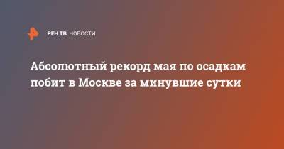 Евгений Тишковец - Абсолютный рекорд мая по осадкам побит в Москве за минувшие сутки - ren.tv - Москва