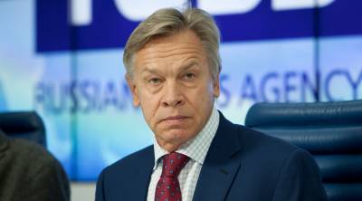 Владимир Зеленский - Владимир Путин - Алексей Пушков - Пушков объяснил, почему Путин не поздравил с Днем Победы президентов Украины и Грузии - news-front.info - Украина - Узбекистан - Молдавия - Грузия - Киргизия - Таджикистан - Туркмения - Азербайджан