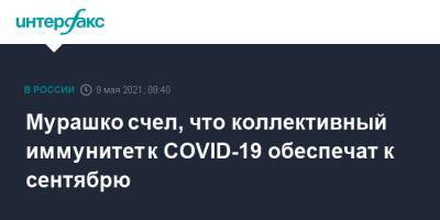 Татьяна Голикова - Михаил Мурашко - Мурашко счел, что коллективный иммунитет к COVID-19 обеспечат к сентябрю - interfax.ru - Москва