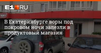 В Екатеринбурге воры под покровом ночи залезли в продуктовый магазин - e1.ru - Екатеринбург
