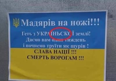 На Закарпатье задержали мужчин, расклеивших листовки с угрозами венграм - kp.ua - Днепр - Берегово
