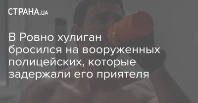В Ровно хулиган бросился на вооруженных полицейских, которые задержали его приятеля - strana.ua - Того
