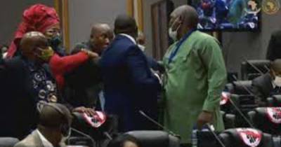 Заседание парламента Африканского союза прервали из-за драки депутатов - ren.tv - Юар - Парламент
