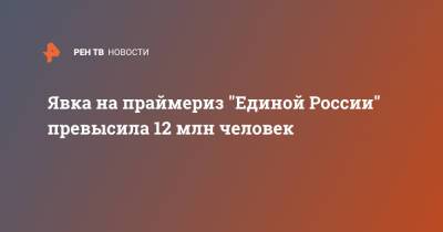 Дмитрий Медведев - Явка на праймериз "Единой России" превысила 12 млн человек - ren.tv