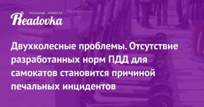 Двухколесные проблемы. Отсутствие разработанных норм ПДД для самокатов становится причиной печальных инцидентов - readovka.news - Санкт-Петербург