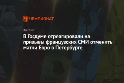 Дмитрий Свищев - В Госдуме отреагировали на призывы французских СМИ отменить матчи Евро в Петербурге - championat.com - Санкт-Петербург
