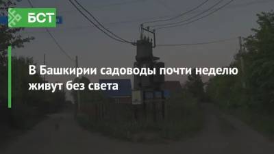 В Башкирии садоводы почти неделю живут без света - bash.news - Башкирия