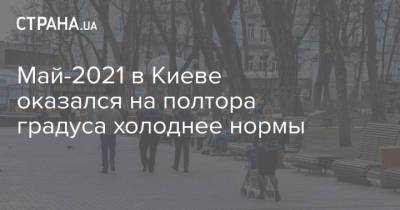 Борис Срезневский - Май-2021 в Киеве оказался на полтора градуса холоднее нормы - strana.ua - Киев