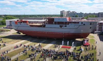 Морской транспорт вооружения «Геннадий Дмитриев» проекта 20360М спущен на воду в Рыбинске - topwar.ru - Нижний Новгород - Севастополь - Рыбинск