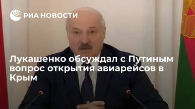 Владимир Путин - Александр Лукашенко - Игорь Чергинец - Лукашенко обсуждал с Путиным вопрос открытия авиарейсов в Крым - ria.ru - Москва - Россия - Крым - Белоруссия - Минск
