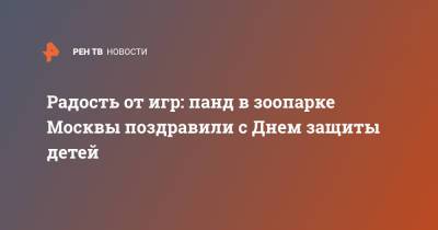 Радость от игр: панд в зоопарке Москвы поздравили с Днем защиты детей - ren.tv - Москва