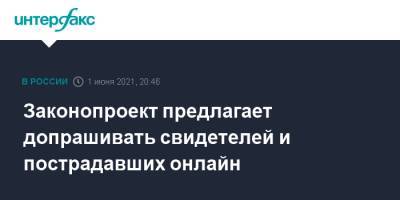 Андрей Кутепов - Валерий Пономарев - Законопроект предлагает допрашивать свидетелей и пострадавших онлайн - interfax.ru - Москва