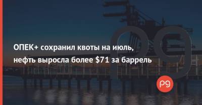 ОПЕК+ сохранил квоты на июль, нефть выросла более $71 за баррель - thepage.ua - Лондон