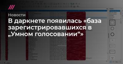 Ашот Оганесян - В даркнете появилась «база зарегистрировавшихся в „Умном голосовании“» - tvrain.ru
