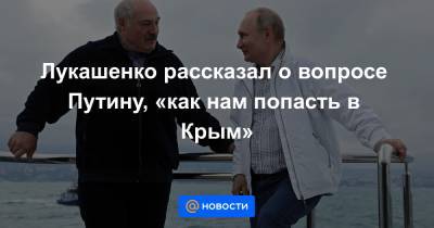 Петр Порошенко - Александр Лукашенко - Лукашенко рассказал о вопросе Путину, «как нам попасть в Крым» - news.mail.ru - Крым