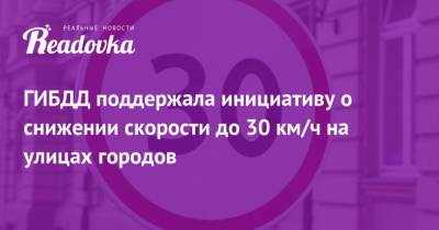 Дмитрий Митрошин - ГИБДД поддержала инициативу о снижении скорости до 30 км/ч на улицах городов - readovka.news
