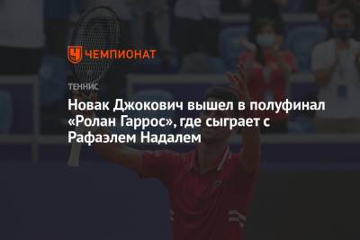 Рафаэль Надаль - Новак Джокович - Ролан Гаррос - Диего Шварцман - Маттео Берреттини - Новак Джокович вышел в полуфинал «Ролан Гаррос», где сыграет с Рафаэлем Надалем - championat.com - Париж - Испания - Сербия - Аргентина
