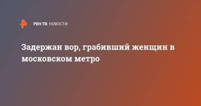 Задержан вор, грабивший женщин в московском метро - ren.tv - Московская обл.