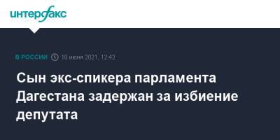Сын экс-спикера парламента Дагестана задержан за избиение депутата - interfax.ru - Москва - Махачкала - респ. Дагестан