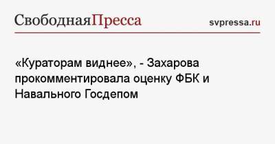 Мария Захарова - «Кураторам виднее», — Захарова прокомментировала оценку ФБК и Навального Госдепом - svpressa.ru - Япония