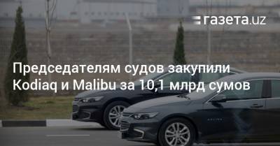 Председателям судов закупили Kodiaq и Malibu за 10,1 млрд сумов - gazeta.uz - Узбекистан