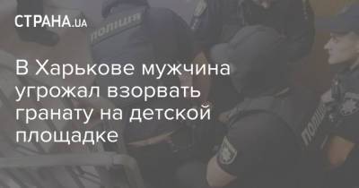 В Харькове мужчина угрожал взорвать гранату на детской площадке - strana.ua - Харьков