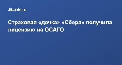Страховая «дочка» «Сбера» получила лицензию на ОСАГО - smartmoney.one
