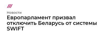 Роман Протасевич - Софья Сапеги - Европарламент призвал отключить Беларусь от системы SWIFT - tvrain.ru - Минск - county Swift