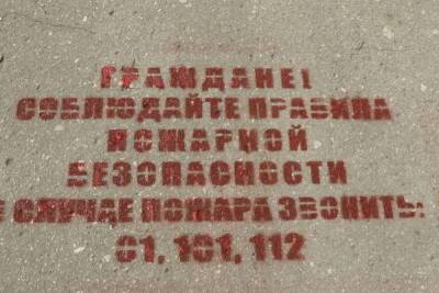 В Туле о соблюдении правил пожарной безопасности написали на асфальте - tula.mk.ru - Тула