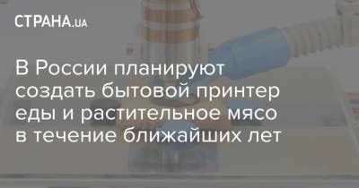 Дмитрий Песков - В России планируют создать бытовой принтер еды и растительное мясо в течение ближайших лет - strana.ua